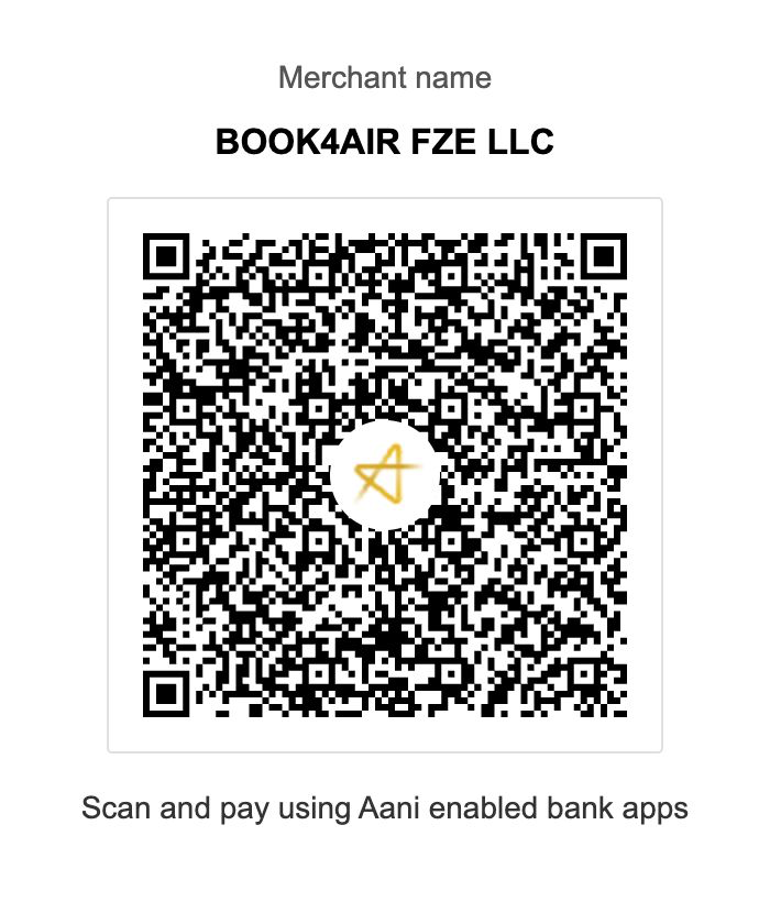 Aani Payment QR Code for BOOK4AIR FZE LLC